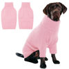 Picture of IECOii XXXL Dog Sweater,Christmas Dog Sweaters for Extra Large Dogs Girl Boy,Turtleneck Knitted Knitwear for Pet Dogs Wearing On Holiday Thanksgiving,Pullover Easy On Doggie Sweatshirt (Pink,XXXL)