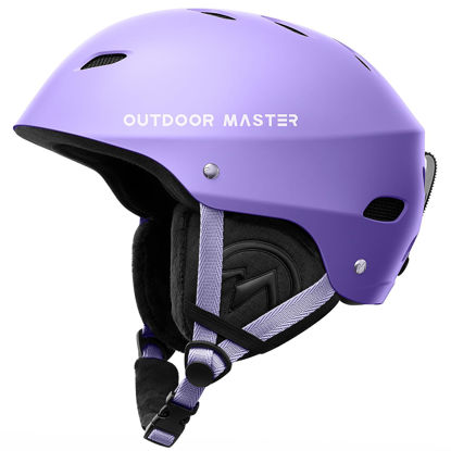 Picture of OutdoorMaster Kelvin Ski Helmet - Snowboard Helmet for Men, Women & Youth (Matte Purple,XL)