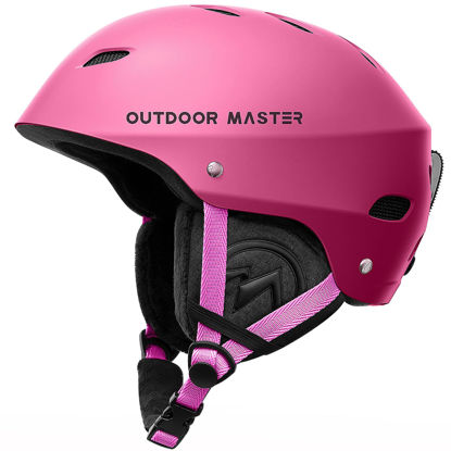 Picture of OutdoorMaster Kelvin Ski Helmet - Snowboard Helmet for Men, Women & Youth (Pink,XL)