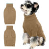 Picture of IECOii Dog Sweater,Dog Sweaters for Medium Dogs Girls Boys,Doggie Sweater Christmas,Pet Sweatshirt Knitwear Outfit for Holiday,KnitTurtleneck Warm Clothes for French Bulldog,Boston Terrier(Camel,M)