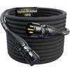 Picture of XLR Cables 20ft 1 Pack, Professional Gold-Plated Rean Connectors from Neutrik, Kevlar-Reinforced Nylon Braided XLR Microphone Cable, Mic Cable, Durable Shielded and Balanced XLR Male to Female Cord