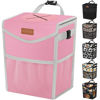 Picture of Pritent Car Trash Can with Lid, Cute Leakproof Car Trash Garbage Bag Hanging Vehicle Trash Bin Small Portable Automotive Garbage Cans Organizer for Back/Front Seat/Console(2.8 gal,Pink