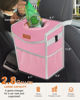 Picture of Pritent Car Trash Can with Lid, Cute Leakproof Car Trash Garbage Bag Hanging Vehicle Trash Bin Small Portable Automotive Garbage Cans Organizer for Back/Front Seat/Console(2.8 gal,Pink