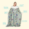 Picture of Catalonia Sherpa Wearable Blanket with Sleeves Arms, Comfy Sleeved TV Wrap Blanket, Large Snuggly Throw for Women and Men, Gift for Her, 80's