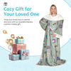 Picture of Catalonia Sherpa Wearable Blanket with Sleeves Arms, Comfy Sleeved TV Wrap Blanket, Large Snuggly Throw for Women and Men, Gift for Her, 80's