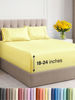 Picture of Extra Deep Twin Sheet Set - 4 Piece Breathable and Cooling Sheets - Hotel Luxury Bed Sheets Set - Easy & Secure Fit - Soft, Wrinkle Free and Comfy Sheets Set - Yellow Sheet Set with Extra Deep Pockets