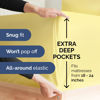Picture of Extra Deep Twin Sheet Set - 4 Piece Breathable and Cooling Sheets - Hotel Luxury Bed Sheets Set - Easy & Secure Fit - Soft, Wrinkle Free and Comfy Sheets Set - Yellow Sheet Set with Extra Deep Pockets