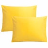 Picture of FLXXIE Microfiber Pillow Cases Standard Size, Soft Pillowcases with Envelope Closure, Wrinkle, Stain Resistant Pillow Covers, 20x26, Yellow