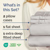 Picture of Extra Deep Twin Sheet Set - 4 Piece Breathable & Cooling Sheets - Hotel Luxury Bed Sheets Set - Easy & Secure Fit - Soft, Wrinkle Free & Comfy Sheets Set - French Grey Sheet Set w/Extra Deep Pockets