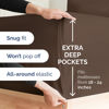 Picture of Extra Deep Split King Sheet Set - 7 Piece Breathable & Cooling Sheets - Hotel Luxury Bed Sheets Set - Easy & Secure Fit - Soft, Wrinkle Free & Comfy Sheets Set - Brown Sheet Set w/Extra Deep Pockets