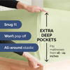 Picture of Extra Deep Twin XL Sheet Set - 4 Piece Breathable and Cooling Sheets - Hotel Luxury Bed Sheets Set - Easy Fit - Soft, Wrinkle Free and Comfy Sheets Set - Light Sage Sheet Set with Extra Deep Pockets