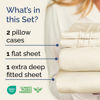 Picture of Extra Deep Twin Sheet Set - 4 Piece Breathable & Cooling Sheets - Hotel Luxury Bed Sheets Set - Easy & Secure Fit - Soft, Wrinkle Free & Comfy Sheets Set - Off White Sheet Set with Extra Deep Pockets