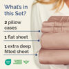 Picture of Extra Deep Twin Sheet Set - 4 Piece Breathable and Cooling Sheets - Hotel Luxury Bed Sheets Set - Easy & Secure Fit - Soft, Wrinkle Free and Comfy Sheets Set - Mauve Sheet Set with Extra Deep Pockets