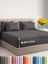 Picture of Extra Deep Full Sheet Set - 6 Piece Breathable & Cooling Sheets - Hotel Luxury Bed Sheets Set - Easy & Secure Fit - Soft, Wrinkle Free & Comfy Sheets Set - Charcoal Sheet Set with Extra Deep Pockets
