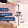 Picture of Extra Deep Cal King Sheet Set - 6 Piece Breathable & Cooling Sheets - Hotel Luxury Bed Sheets Set - Easy Fit - Soft, Wrinkle Free & Comfy Sheets Set - Lavender Pink Sheet Set with Extra Deep Pockets