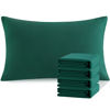 Picture of NTBAY Queen Pillowcase Set - 4 Pack Brushed Microfiber 20x30 Pillowcases - Soft, Wrinkle-Free, Fade-Resistant, Stain-Resistant, Dark Green Pillowcases with Envelope Closure - 20x30 Inches, Dark Green