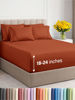 Picture of Extra Deep Full Sheet Set - 6 Piece Breathable & Cooling Sheets - Hotel Luxury Bed Sheets Set - Easy & Secure Fit - Soft, Wrinkle Free & Comfy Sheets Set - Terracotta Sheet Set with Extra Deep Pockets