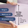 Picture of Extra Deep King Sheet Set - 6 Piece Breathable and Cooling Sheets - Hotel Luxury Bed Sheets Set - Easy Fit - Soft, Wrinkle Free and Comfy Sheets Set - Light Lavender Sheet Set with Extra Deep Pockets