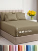 Picture of Extra Deep Cal King Sheet Set - 6 Piece Breathable & Cooling Sheets - Hotel Luxury Bed Sheets Set - Easy & Secure Fit - Soft, Wrinkle Free & Comfy Sheets Set - Khaki Sheet Set with Extra Deep Pockets