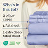 Picture of Extra Deep Twin Sheet Set - 4 Piece Breathable & Cooling Sheets - Hotel Luxury Bed Sheets Set - Easy & Secure Fit - Soft, Wrinkle Free & Comfy Sheets Set - Lavender Sheet Set with Extra Deep Pockets