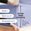 Picture of Extra Deep Twin Sheet Set - 4 Piece Breathable & Cooling Sheets - Hotel Luxury Bed Sheets Set - Easy & Secure Fit - Soft, Wrinkle Free & Comfy Sheets Set - Lavender Sheet Set with Extra Deep Pockets