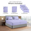 Picture of Extra Deep Split King Sheet Set - 7 Piece Breathable and Cooling Sheets - Hotel Luxury Bed Sheets Set - Easy Fit - Soft, Wrinkle Free and Comfy Sheets Set - Lavender Sheet Set with Extra Deep Pockets