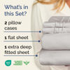 Picture of Extra Deep Twin XL Sheet Set - 4 Piece Breathable and Cooling Sheets - Hotel Luxury Bed Sheets Set - Easy Fit - Soft, Wrinkle Free and Comfy Sheets Set - French Grey Sheet Set with Extra Deep Pockets