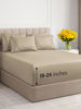 Picture of Extra Deep Full Sheet Set - 6 Piece Breathable and Cooling Sheets - Hotel Luxury Bed Sheets Set - Easy & Secure Fit - Soft, Wrinkle Free and Comfy Sheets Set - Cream Sheet Set with Extra Deep Pockets