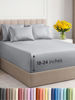 Picture of Extra Deep Twin Sheet Set - 4 Piece Breathable & Cooling Sheets - Hotel Luxury Bed Sheets Set - Easy & Secure Fit - Soft, Wrinkle Free & Comfy Sheets Set - Steel Blue Sheet Set with Extra Deep Pockets