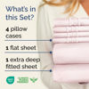 Picture of Extra Deep Full Sheet Set - 6 Piece Breathable and Cooling Sheets - Hotel Luxury Bed Sheets Set - Easy Fit - Soft, Wrinkle Free and Comfy Sheets Set - Lavender Pink Sheet Set with Extra Deep Pockets