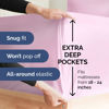 Picture of Extra Deep Twin Sheet Set - 4 Piece Breathable & Cooling Sheets - Hotel Luxury Bed Sheets Set - Easy & Secure Fit - Soft, Wrinkle Free & Comfy Sheets Set - Light Pink Sheet Set with Extra Deep Pockets