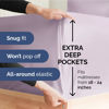 Picture of Extra Deep Full Sheet Set - 6 Piece Breathable and Cooling Sheets - Hotel Luxury Bed Sheets Set - Easy Fit - Soft, Wrinkle Free and Comfy Sheets Set - Light Lavender Sheet Set with Extra Deep Pockets