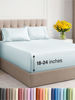 Picture of Extra Deep Twin XL Sheet Set - 4 Piece Breathable & Cooling Sheets - Hotel Luxury Bed Sheets Set - Easy & Secure Fit - Soft, Wrinkle Free & Comfy Sheets Set - Ice Blue Sheet Set w/Extra Deep Pockets