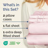 Picture of Extra Deep Twin Sheet Set - 4 Piece Breathable and Cooling Sheets - Hotel Luxury Bed Sheets Set - Easy Fit - Soft, Wrinkle Free and Comfy Sheets Set - Lavender Pink Sheet Set with Extra Deep Pockets