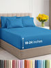 Picture of Extra Deep Full Sheet Set - 6 Piece Breathable & Cooling Sheets - Hotel Luxury Bed Sheets Set - Easy & Secure Fit - Soft, Wrinkle Free & Comfy Sheets Set - Denim Blue Sheet Set with Extra Deep Pockets