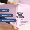 Picture of Extra Deep Split King Sheet Set - 7 Piece Breathable & Cooling Sheets - Hotel Luxury Bed Sheets Set - Easy Fit - Soft, Wrinkle Free & Comfy Sheets Set - Light Pink Sheet Set with Extra Deep Pockets