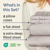 Picture of Extra Deep Twin Sheet Set - 4 Piece Breathable & Cooling Sheets - Hotel Luxury Bed Sheets Set - Easy & Secure Fit - Soft, Wrinkle Free & Comfy Sheets Set - Light Grey Sheet Set with Extra Deep Pockets