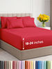 Picture of Extra Deep Full Sheet Set - 6 Piece Breathable and Cooling Sheets - Hotel Luxury Bed Sheets Set - Easy & Secure Fit - Soft, Wrinkle Free and Comfy Sheets Set - Red Sheet Set with Extra Deep Pockets
