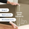 Picture of Extra Deep Split King Sheet Set - 7 Piece Breathable & Cooling Sheets - Hotel Luxury Bed Sheets Set - Easy & Secure Fit - Soft, Wrinkle Free & Comfy Sheets Set - Khaki Sheet Set w/Extra Deep Pockets