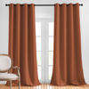 Picture of NICETOWN Room Darkening Curtain Drapes - Grommet Top Elegant Thermal Insulated Solid Energy Saving Window Treatment for Kids Room/Living Room, Burnt Orange, 1 Pair, W52 x L95