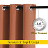 Picture of NICETOWN Room Darkening Curtain Drapes - Grommet Top Elegant Thermal Insulated Solid Energy Saving Window Treatment for Kids Room/Living Room, Burnt Orange, 1 Pair, W52 x L95