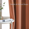 Picture of NICETOWN Room Darkening Curtain Drapes - Grommet Top Elegant Thermal Insulated Solid Energy Saving Window Treatment for Kids Room/Living Room, Burnt Orange, 1 Pair, W52 x L95