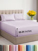 Picture of Extra Deep Twin Sheet Set - 4 Piece Breathable and Cooling Sheets - Hotel Luxury Bed Sheets Set - Easy Fit - Soft, Wrinkle Free and Comfy Sheets Set - Light Lavender Sheet Set with Extra Deep Pockets