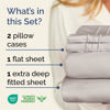 Picture of Extra Deep Twin XL Sheet Set - 4 Piece Breathable and Cooling Sheets - Hotel Luxury Bed Sheets Set - Easy Fit - Soft, Wrinkle Free and Comfy Sheets Set - Light Grey Sheet Set with Extra Deep Pockets