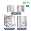 Picture of Extra Deep Split King Sheet Set - 7 Piece Breathable & Cooling Sheets - Hotel Luxury Bed Sheets Set - Easy Fit - Soft, Wrinkle Free & Comfy Sheets Set - Grey Striped Sheet Set w/Extra Deep Pockets