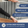 Picture of Extra Deep Full Sheet Set - 6 Piece Breathable and Cooling Sheets - Hotel Luxury Bed Sheets Set - Easy Fit - Soft, Wrinkle Free and Comfy Sheets Set - Grey Striped Sheet Set with Extra Deep Pockets