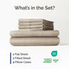 Picture of Extra Deep Full Sheet Set - 6 Piece Breathable and Cooling Sheets - Hotel Luxury Bed Sheets Set - Easy Fit - Soft, Wrinkle Free and Comfy Sheets Set - Heathered Beige Sheet Set with Extra Deep Pockets