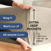 Picture of Extra Deep Full Sheet Set - 6 Piece Breathable and Cooling Sheets - Hotel Luxury Bed Sheets Set - Easy Fit - Soft, Wrinkle Free and Comfy Sheets Set - Heathered Beige Sheet Set with Extra Deep Pockets