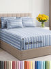 Picture of Extra Deep Twin XL Sheet Set - 4 Piece Breathable and Cooling Sheets - Hotel Luxury Bed Sheets Set - Easy Fit - Soft, Wrinkle Free and Comfy Sheets Set - Blue Striped Sheet Set with Extra Deep Pockets