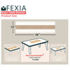 Picture of FEXIA Boho Table Runner for Home Decor 36 Inches Long Farmhouse Rustic Table Runner Cream & Brown Macrame(Without Tassel) Table Runner for Dining Bedroom Decor (12x36 Inches)